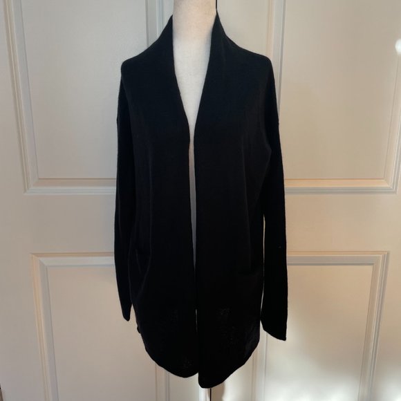 Black Lightening Bolt Cashmere Cardigan from 360 Cashmere - Picture 2 of 8